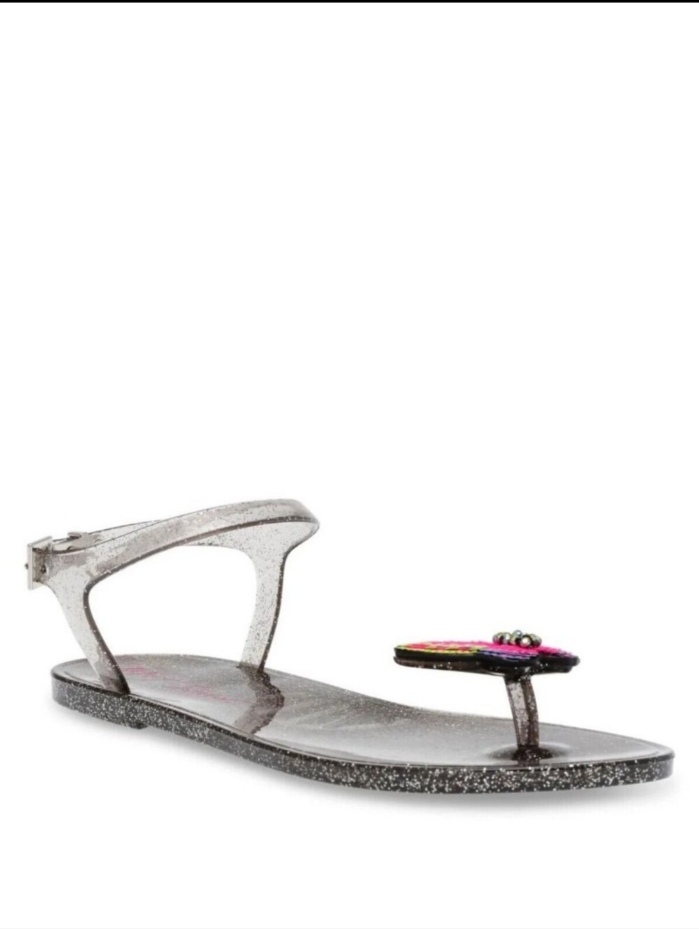 Betsey Johnson Tabby Glitter Jelly Sandals